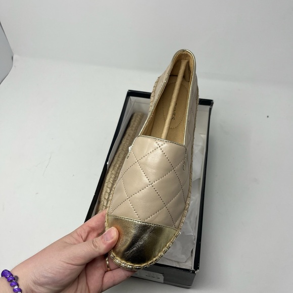 Talbots Cream and Tan Espadrilles with Quilted Upper - Picture 8 of 10